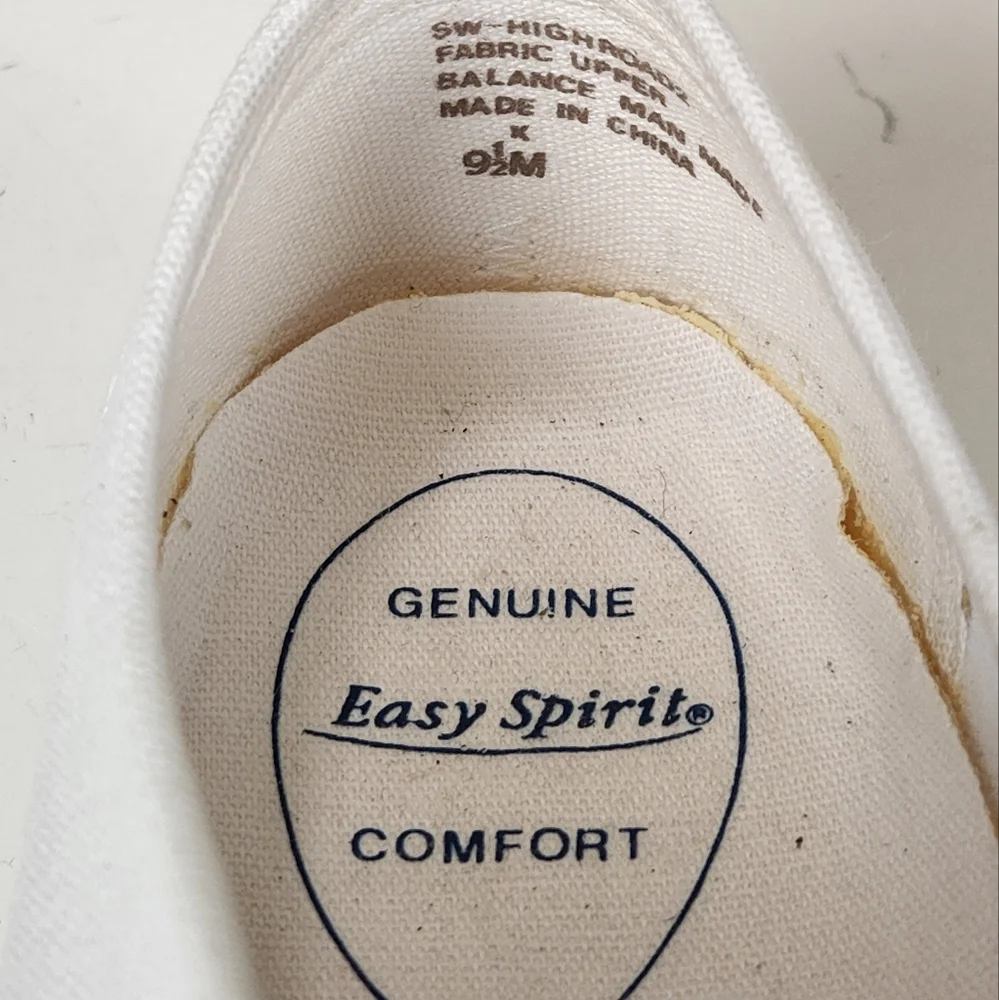 Easy Spirit Nautical White Canvas Sneakers size 9.5